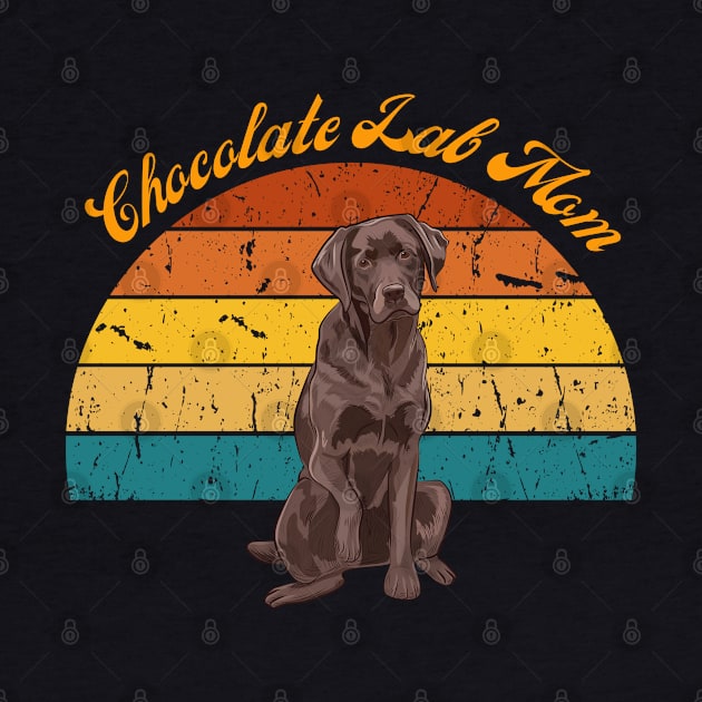 Retro Chocolate Lab Mom by jlee